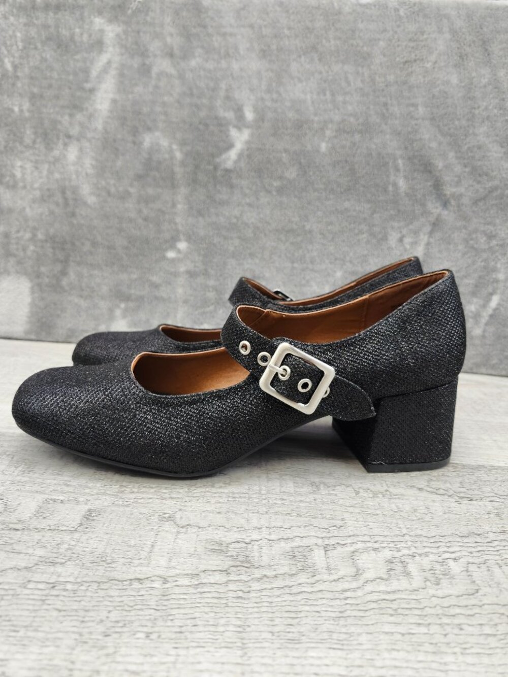 WHITE MOUNTAIN Lasso Women Size 9.5M MaryJane Block Heel Black NWOB